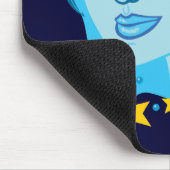 Tapis De Souris Fille bleue étoilée (Coin)