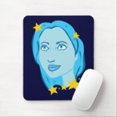 Tapis De Souris Fille bleue étoilée (Avec souris)