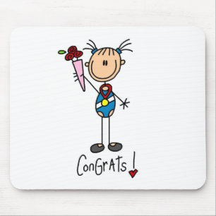 Tapis de souris Fille bonhomme allumette gagnant u