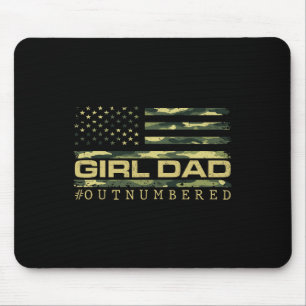 Tapis De Souris Fille Camo Papa Américain Drapeau Papa De Filles 4