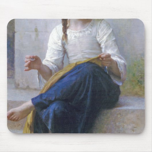 Tapis De Souris Fille coudre, Bouguereau (Devant)