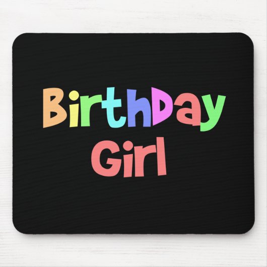 Tapis De Souris Fille d'anniversaire (Devant)