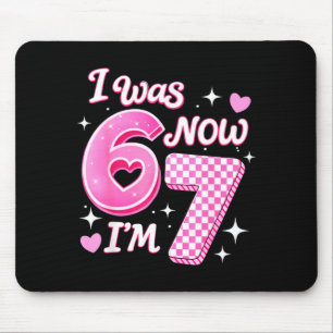 Tapis De Souris fille d'anniversaire 6 7 ans avait 6 7 67 mème enf