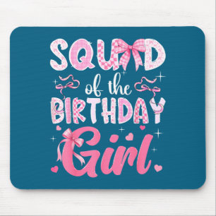 Tapis De Souris Fille d'anniversaire de l'équipe Graphisme Coquett
