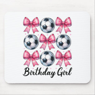 Tapis De Souris Fille d'anniversaire Fille de foot Maman de foot M