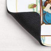 Tapis De Souris Fille dans le jardin (Coin)