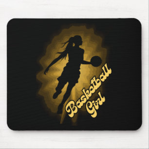Tapis De Souris Fille De Basket Ombre Dans Les Rayons