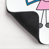 Tapis De Souris Fille de bâton avec des livres (Coin)