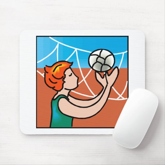 Tapis De Souris Fille de boule de volée (Avec souris)