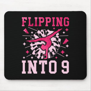Tapis De Souris Fille de cheerleading pour 9ème anniversaire de ne