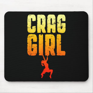 Tapis De Souris Fille de Crag Escalade Bloc Drôle Grimpeur