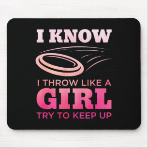Tapis De Souris Fille de Disc Golf Drôle de Disc Golf Amateur Joue