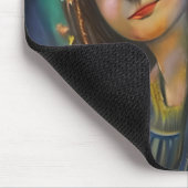 Tapis De Souris Fille de fée éthérée et papillon d'or (Coin)