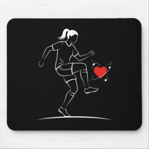 Tapis De Souris Fille de football mignonne conception de la Saint-
