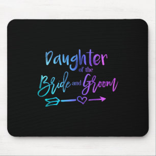 Tapis De Souris Fille De L'Épouse Et De La Mariage Correspondante