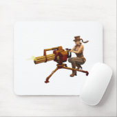 Tapis De Souris Fille de Steampunk avec l'arme à feu (Avec souris)