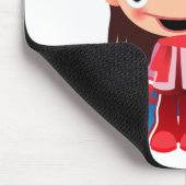 Tapis De Souris Fille de surfeur de bande dessinée (Coin)