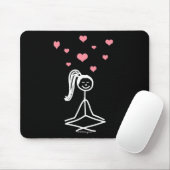 Tapis De Souris Fille de yoga (Avec souris)