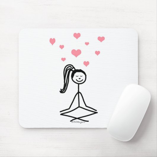 Tapis De Souris Fille de yoga (Avec souris)