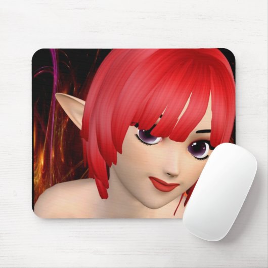 Tapis De Souris Fille d'Elf d'Anime (Avec souris)