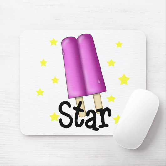 Tapis De Souris Fille drôle de vedette de pop (Avec souris)