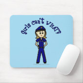 Tapis De Souris Fille du policier léger (Avec souris)