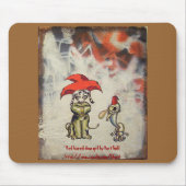 Tapis De Souris Fille d'une chevelure rouge Mousepad de Dino (Devant)