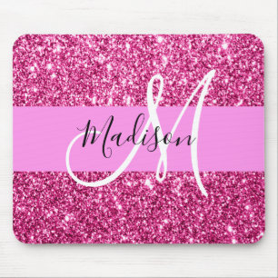 Tapis De Souris Fille et Glam Parties scintillant rose chaud étinc