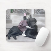 Tapis De Souris Fille et son chien (Avec souris)