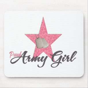 Tapis De Souris Fille fière d'armée