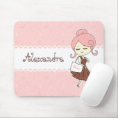 Tapis De Souris Fille Girly de Tour Eiffel chic et à la mode de (Avec souris)