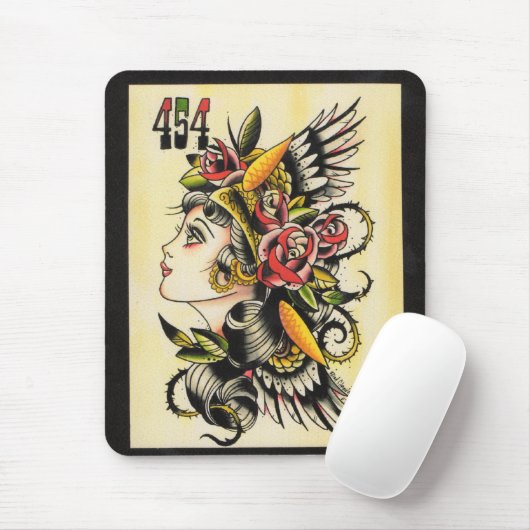Tapis De Souris "Fille gitane " (Avec souris)