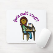Tapis De Souris Fille informatique noire (Avec souris)