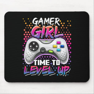 Tapis De Souris Fille Le Temps De Monter Le Jeu Vidéo Anniversaire