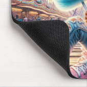 Tapis De Souris Fille Manger Carnival Cotton Candy (Coin)