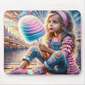 Tapis De Souris Fille Manger Carnival Cotton Candy (Devant)