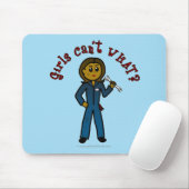 Tapis De Souris Fille mécanique noire (Avec souris)