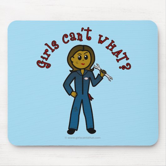 Tapis De Souris Fille mécanique noire (Devant)