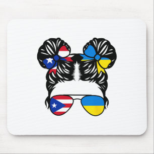 Tapis De Souris Fille moitié portoricaine moitié ukrainienne Porto