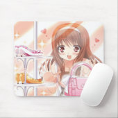 Tapis De Souris Fille Mousepad d'Anime d'achats (Avec souris)