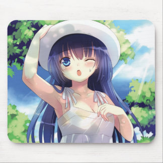 Tapis De Souris Fille Mousepad d'Anime d'été