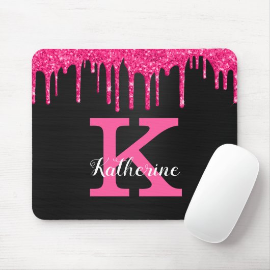 Tapis De Souris Fille Noir Hot Rose Parties scintillant Drivers No (Avec souris)