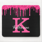 Tapis De Souris Fille Noir Hot Rose Parties scintillant Drivers No (Devant)
