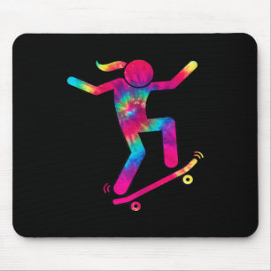 Tapis De Souris Fille Patineuse Drôle J'adore Faire Du Skateboard