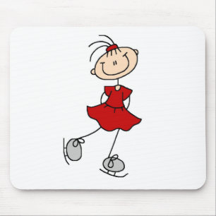 Tapis de souris fille patineuse sur glace en robe