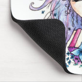 Tapis De Souris Fille pourpre mignonne de manga de fleur de (Coin)