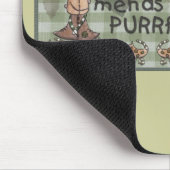 Tapis De Souris Fille primitive et chats (Coin)
