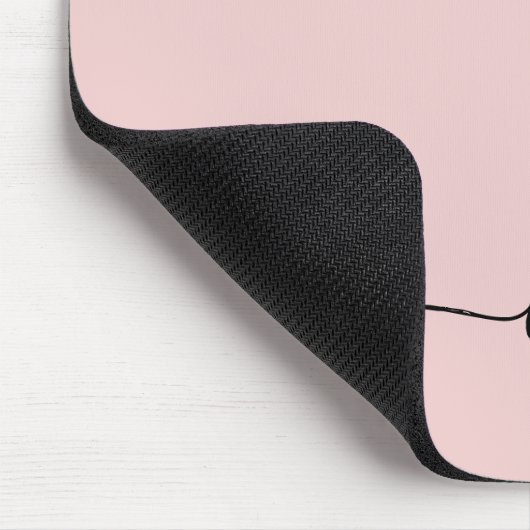 Tapis De Souris Fille rose rousse Vierge Script Monogramme Nom Mod (Coin)