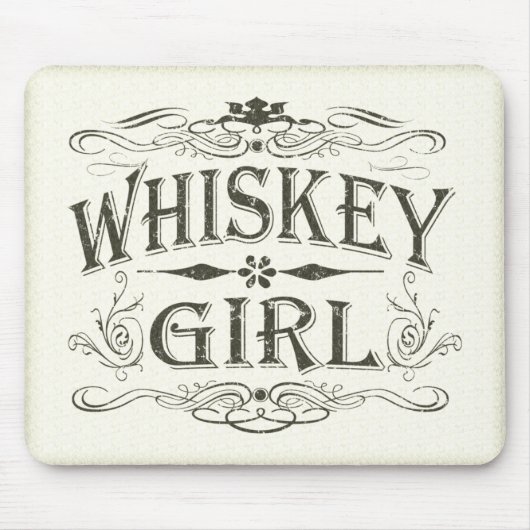 Tapis De Souris Fille rustique de whiskey (Devant)