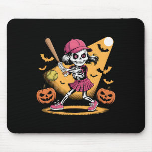 Tapis De Souris Fille squelette Softll Halloween Citrouilles Et Ts